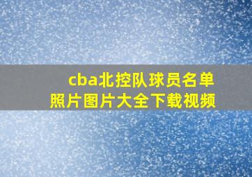 cba北控队球员名单照片图片大全下载视频