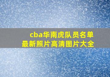 cba华南虎队员名单最新照片高清图片大全