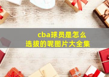 cba球员是怎么选拔的呢图片大全集