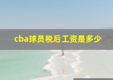 cba球员税后工资是多少