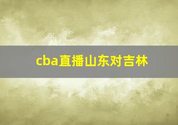 cba直播山东对吉林