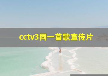 cctv3同一首歌宣传片