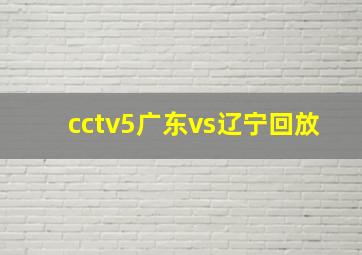 cctv5广东vs辽宁回放