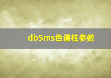 db5ms色谱柱参数