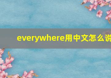 everywhere用中文怎么说