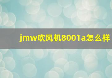 jmw吹风机8001a怎么样