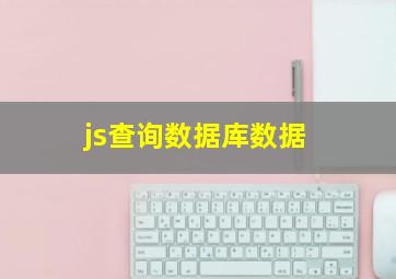 js查询数据库数据