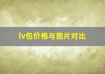 lv包价格与图片对比