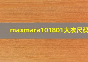 maxmara101801大衣尺码选择