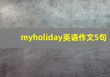 myholiday英语作文5句