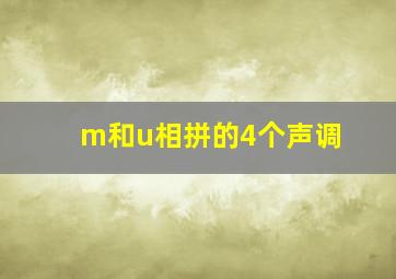 m和u相拼的4个声调