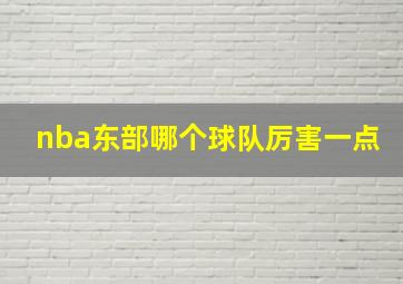 nba东部哪个球队厉害一点