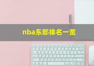 nba东部排名一览