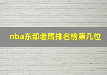 nba东部老鹰排名榜第几位