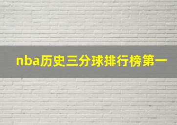 nba历史三分球排行榜第一