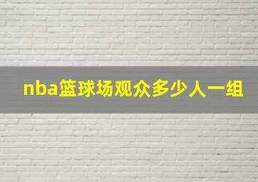 nba篮球场观众多少人一组