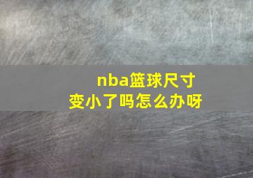 nba篮球尺寸变小了吗怎么办呀