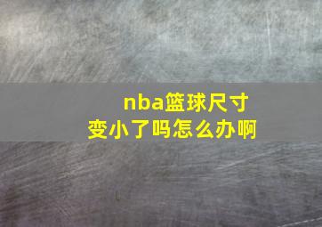 nba篮球尺寸变小了吗怎么办啊