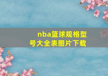 nba篮球规格型号大全表图片下载