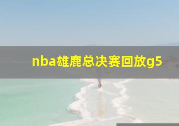 nba雄鹿总决赛回放g5