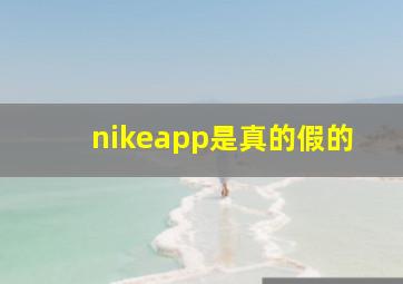 nikeapp是真的假的