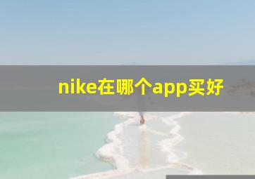 nike在哪个app买好