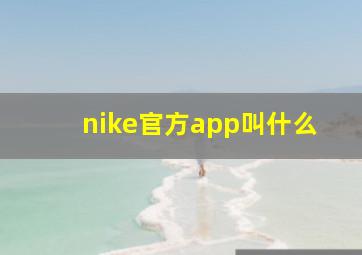 nike官方app叫什么