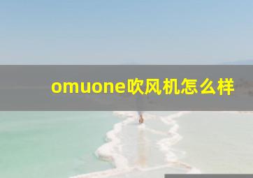 omuone吹风机怎么样