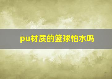 pu材质的篮球怕水吗