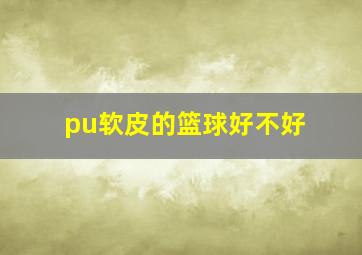 pu软皮的篮球好不好