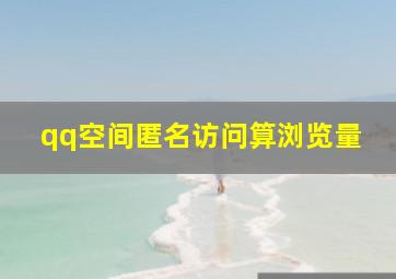 qq空间匿名访问算浏览量