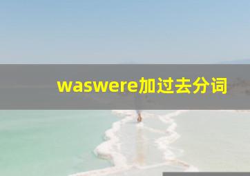 waswere加过去分词