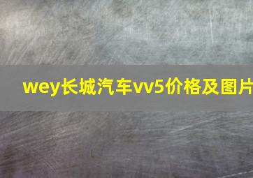 wey长城汽车vv5价格及图片