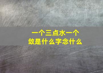 一个三点水一个敛是什么字念什么