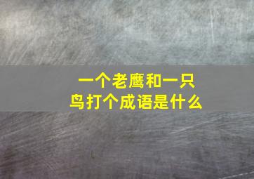 一个老鹰和一只鸟打个成语是什么