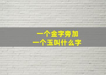 一个金字旁加一个玉叫什么字