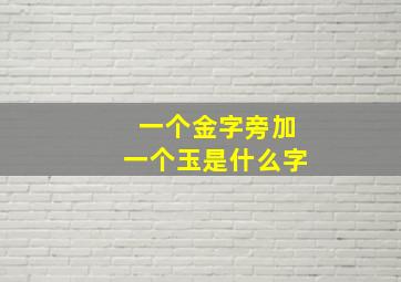 一个金字旁加一个玉是什么字