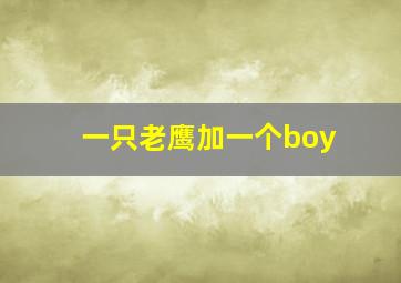 一只老鹰加一个boy