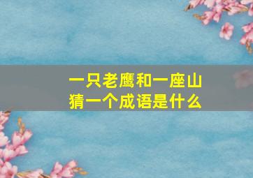 一只老鹰和一座山猜一个成语是什么