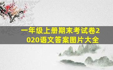 一年级上册期末考试卷2020语文答案图片大全