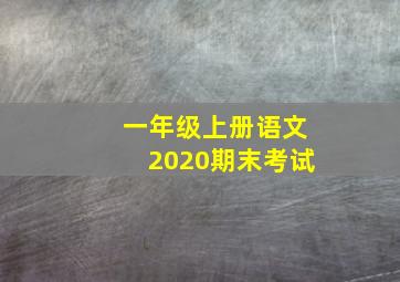 一年级上册语文2020期末考试