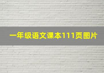 一年级语文课本111页图片