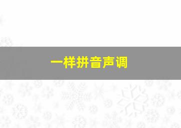 一样拼音声调