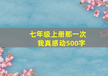 七年级上册那一次我真感动500字