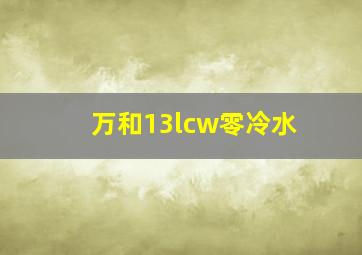 万和13lcw零冷水