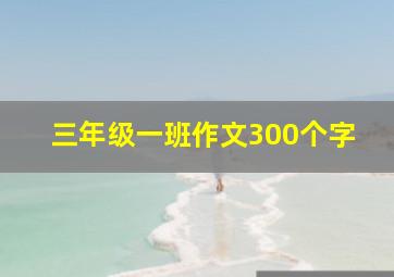 三年级一班作文300个字