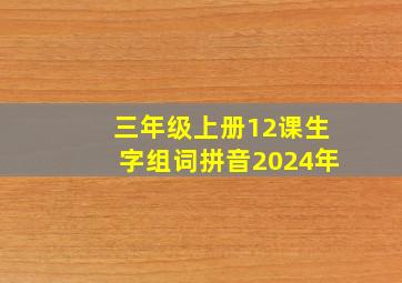 三年级上册12课生字组词拼音2024年