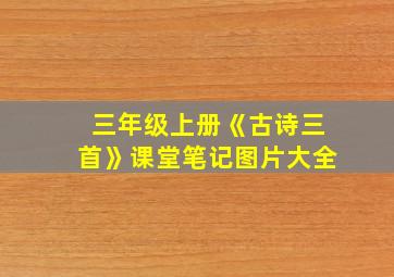 三年级上册《古诗三首》课堂笔记图片大全