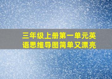 三年级上册第一单元英语思维导图简单又漂亮