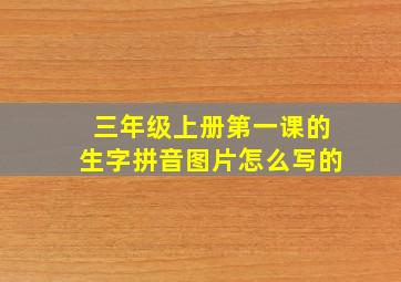 三年级上册第一课的生字拼音图片怎么写的